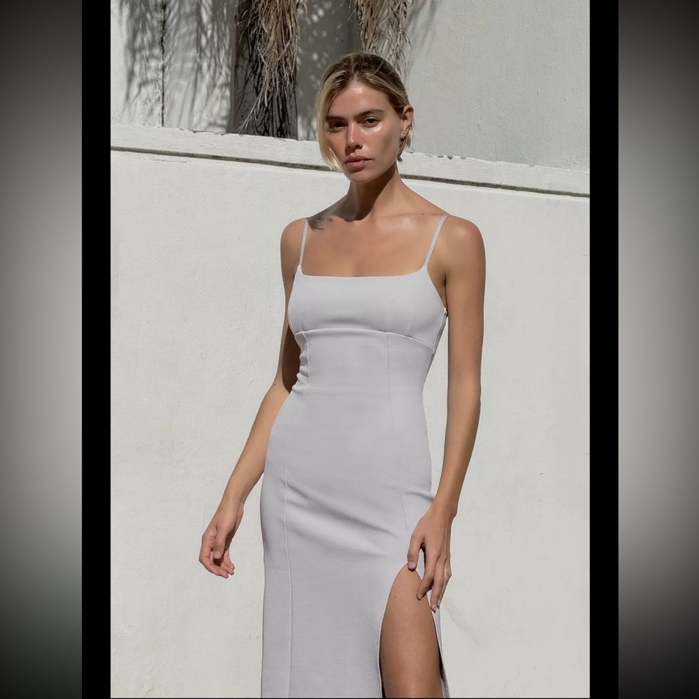 Zara interlock stretch slit midi dress - Picture 3 of 11